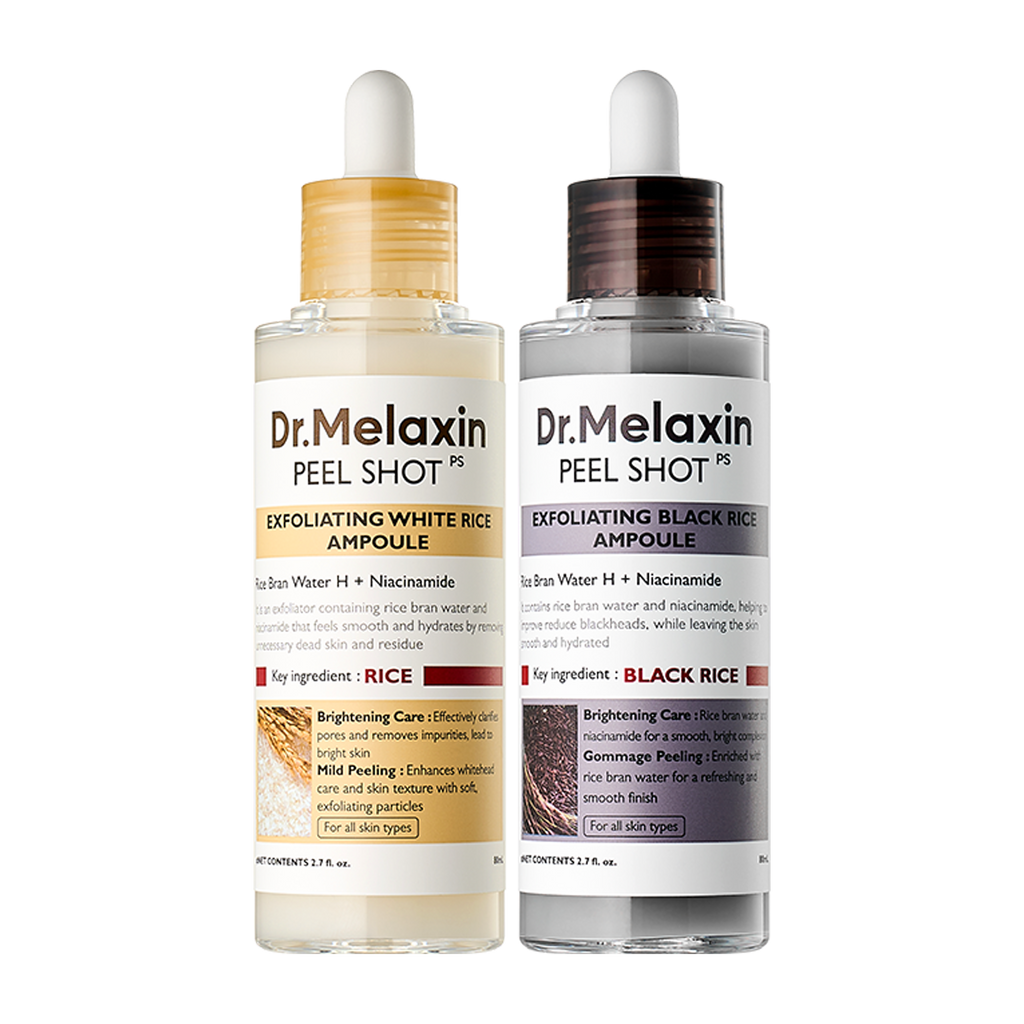 Dr.Melaxin Peel Shot Exfoliating White & Black Rice Ampole